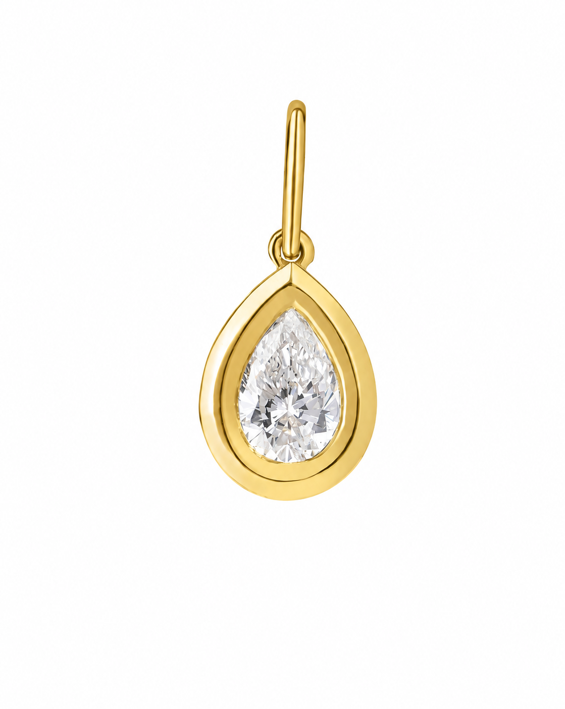 Framed Pear Diamond Pendant